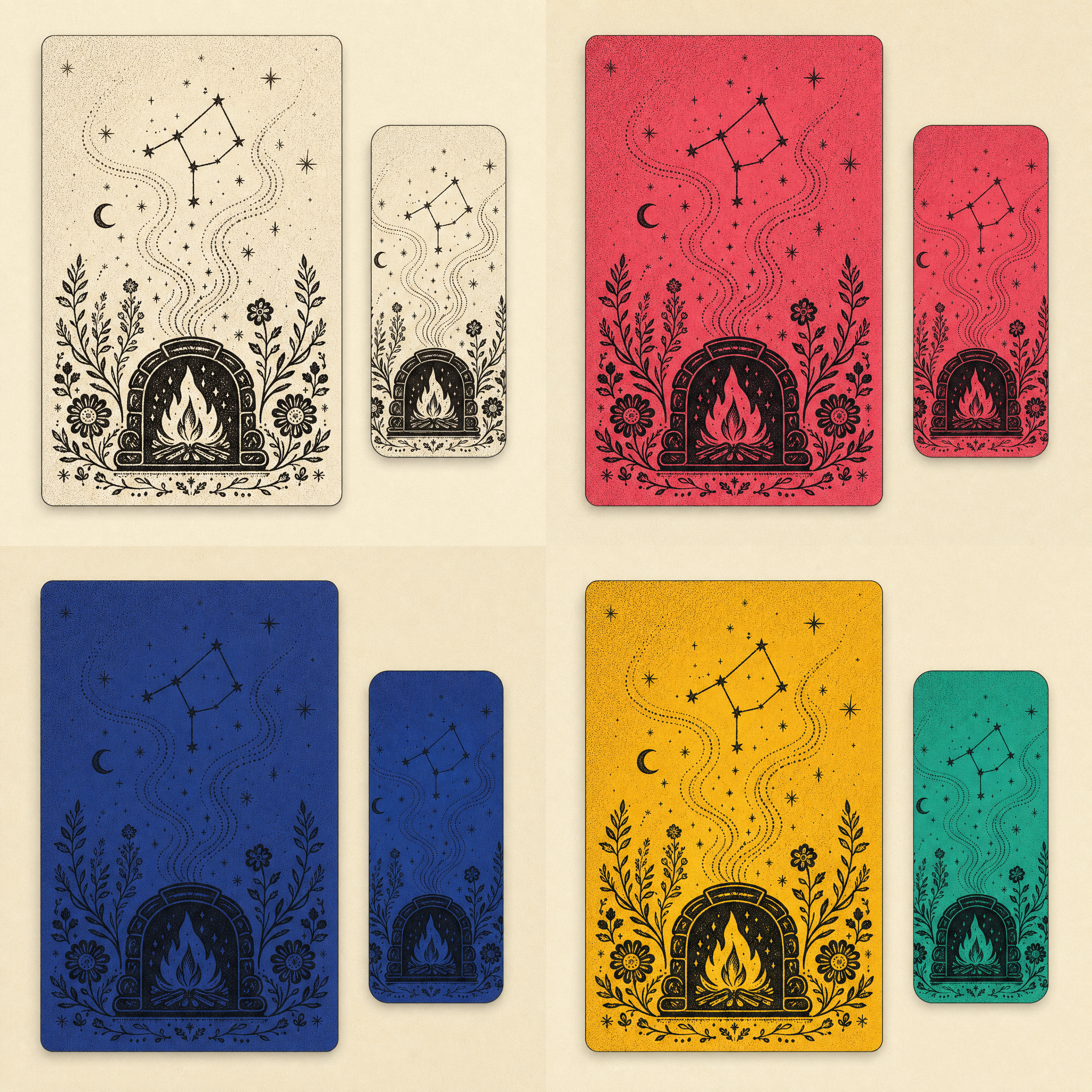 Folk-Pop Wallpaper Pack · desktop and phone hearth wallpapers in every folk-pop colourway